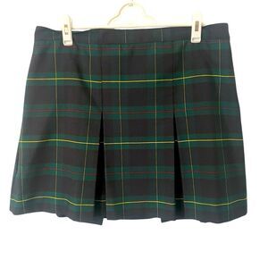 Vintage School Plaid Pleated Skirt, Size 18